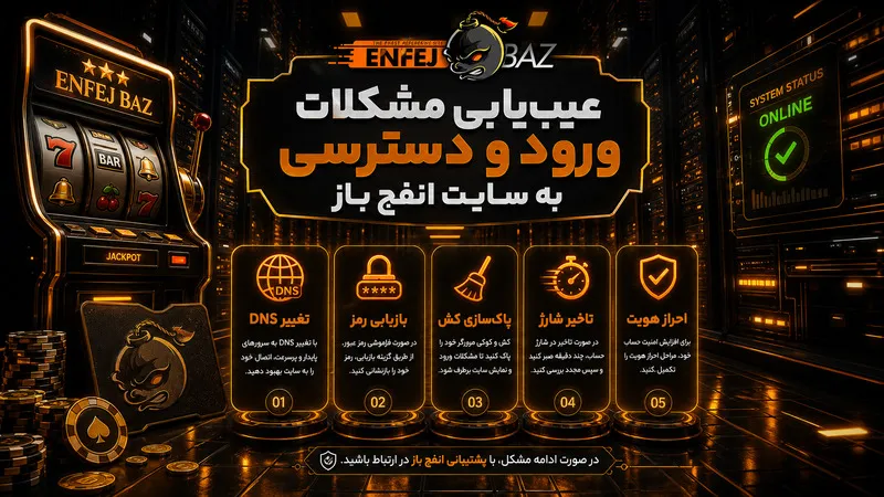 عیب‌یابی مشکلات ورود و دسترسی به سایت انفج باز