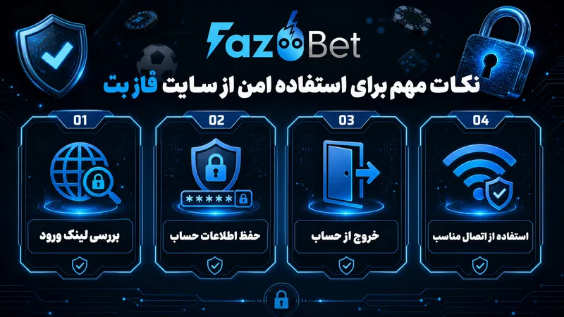 نکات مهم برای استفاده امن از سایت فاز بت