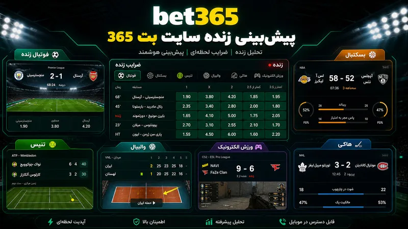 پیشبینی زنده سایت بت 365