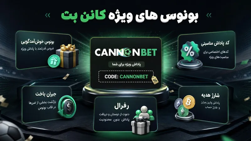کد پاداش کانن بت و انواع بونوس های ویژه 🎁