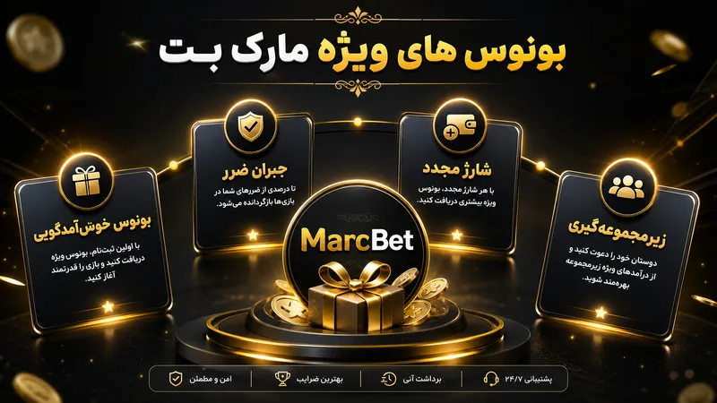 بونوس ها و آفرهای ویژه سایت شرط بندی مارک بت 🎁