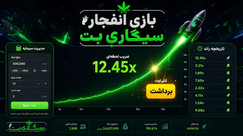 🎯 بازی انفجار سیگاری بت