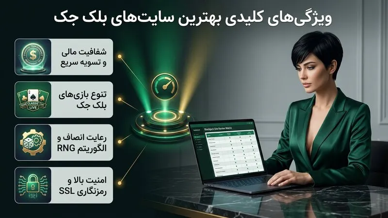 ویژگی های کلیدی در انتخاب بهترین سایت های شرط بندی بلک جک