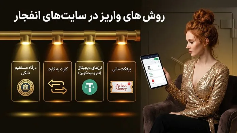 روش های واریز در سایت انفجار 💳